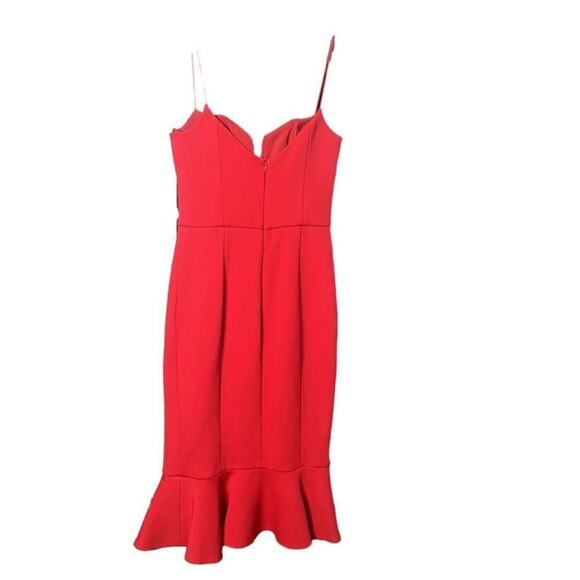 NICHOLAS BANDAGE NWT FLIP HEM BRA RED DRESS SIZE 2 - Picture 3 of 12